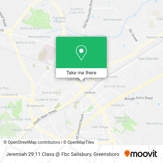 Jeremiah 29:11 Class @ Fbc Salisbury map