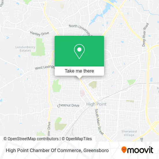 High Point Chamber Of Commerce map