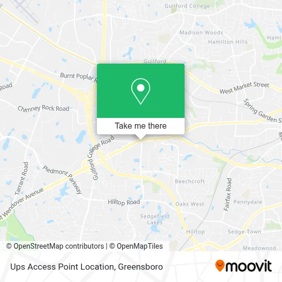 Ups Access Point Location map