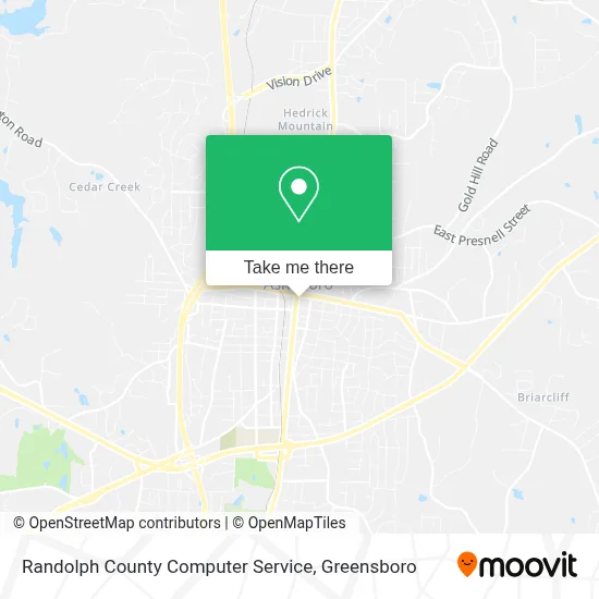 Randolph County Computer Service map