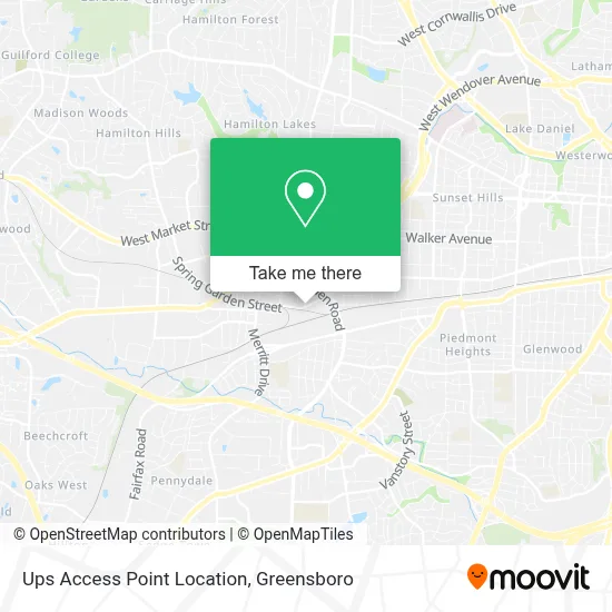 Ups Access Point Location map