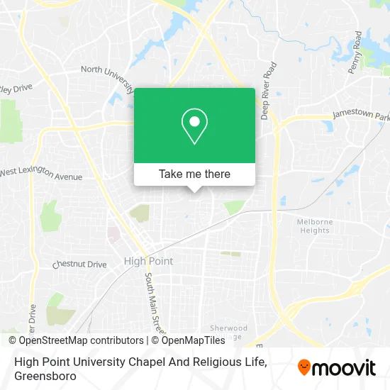 High Point University Chapel And Religious Life map