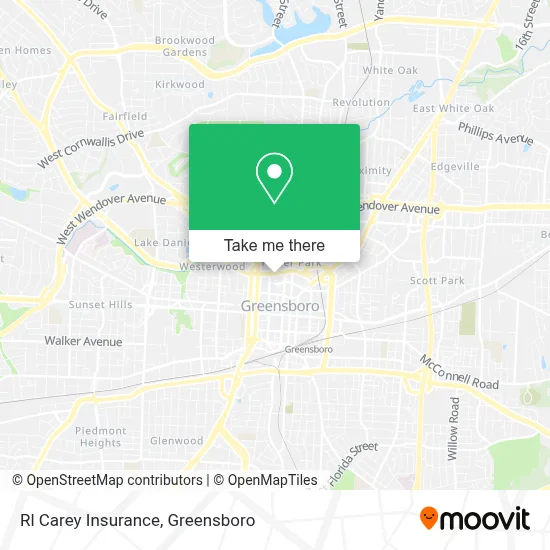 Rl Carey Insurance map