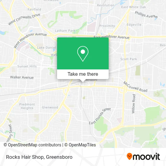 Rocks Hair Shop map