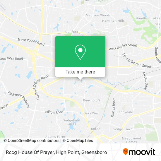 Rccg House Of Prayer, High Point map