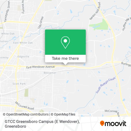 GTCC Greensboro Campus (E Wendover) map