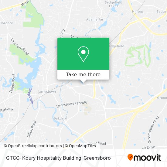 GTCC- Koury Hospitality Building map