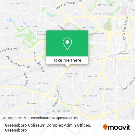 Greensboro Coliseum Complex Admin Offices map