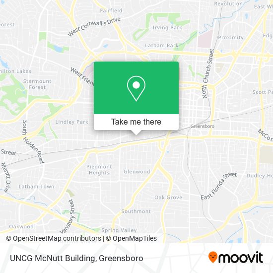 Mapa de UNCG McNutt Building