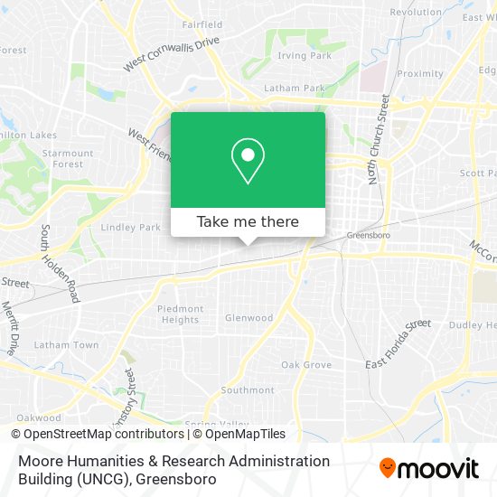 Moore Humanities & Research Administration Building (UNCG) map