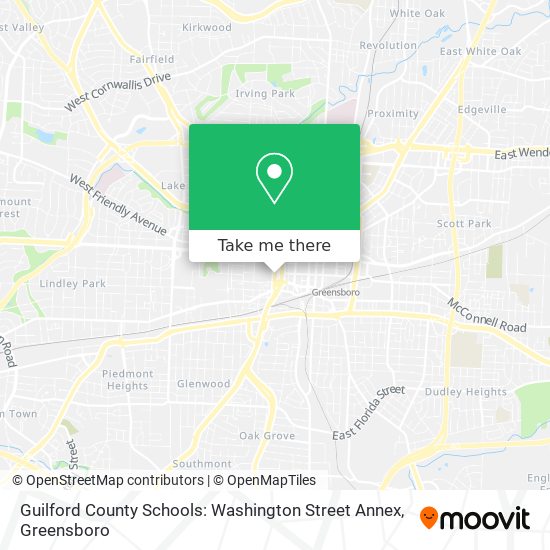 Guilford County Schools: Washington Street Annex map