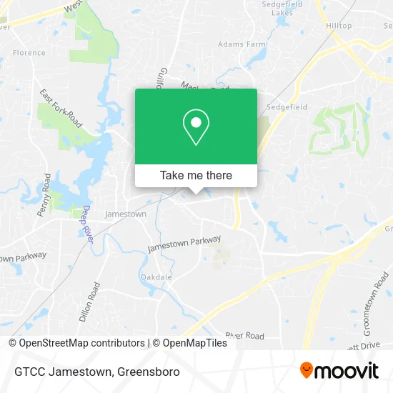 GTCC Jamestown map