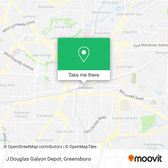 J Douglas Galyon Depot map