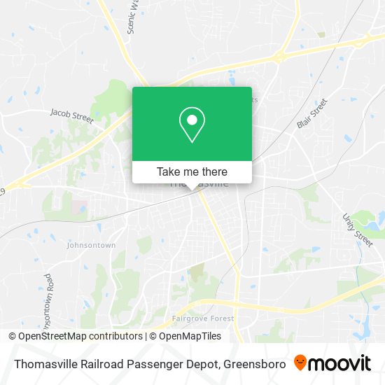 Thomasville Railroad Passenger Depot map