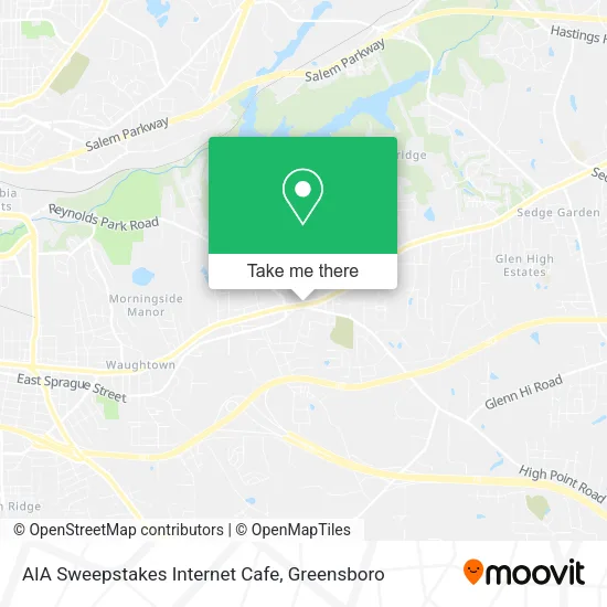 Mapa de AIA Sweepstakes Internet Cafe