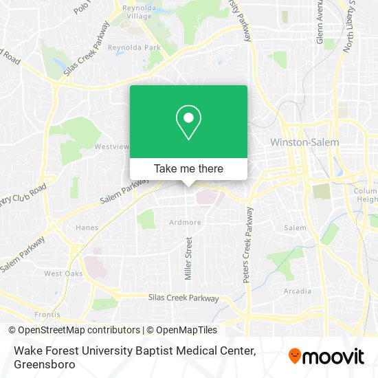Wake Forest University Baptist Medical Center map