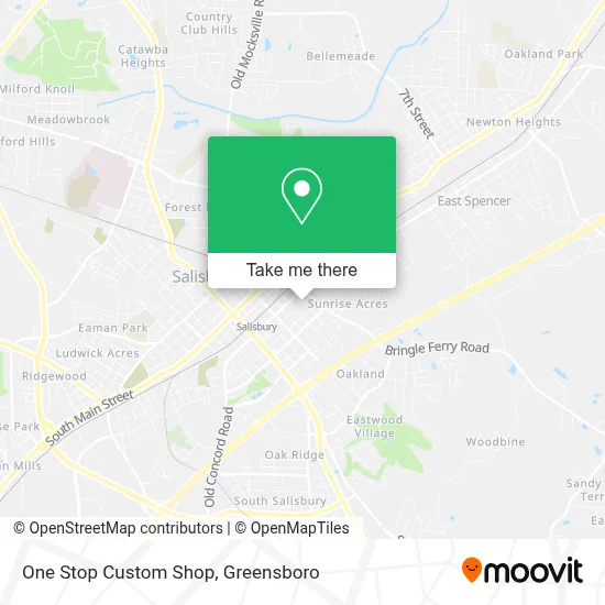 One Stop Custom Shop map