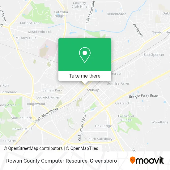 Rowan County Computer Resource map