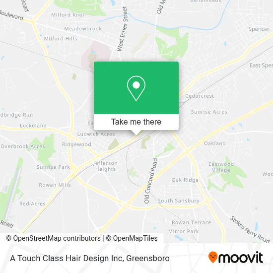 A Touch Class Hair Design Inc map