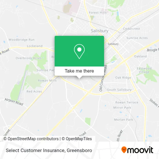 Select Customer Insurance map
