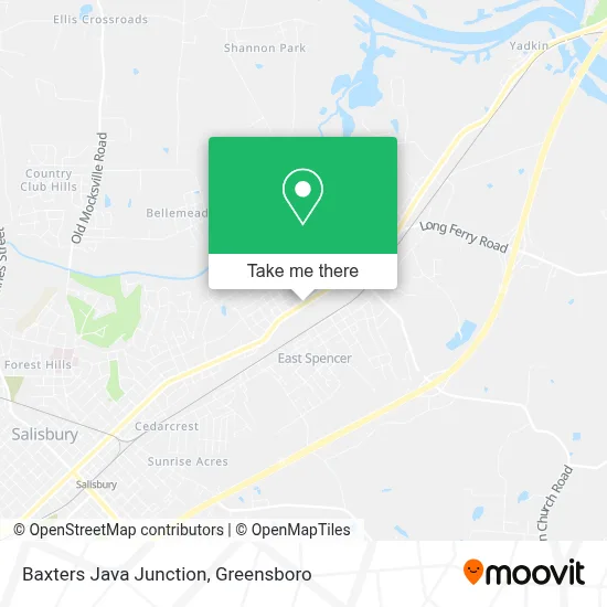 Baxters Java Junction map