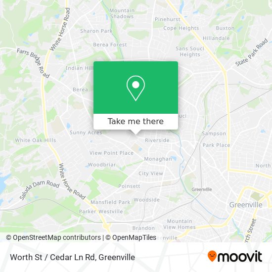 Worth St / Cedar Ln Rd map