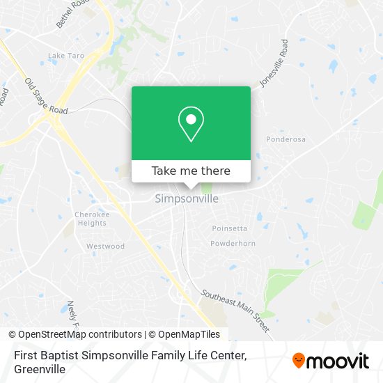 First Baptist Simpsonville Family Life Center map