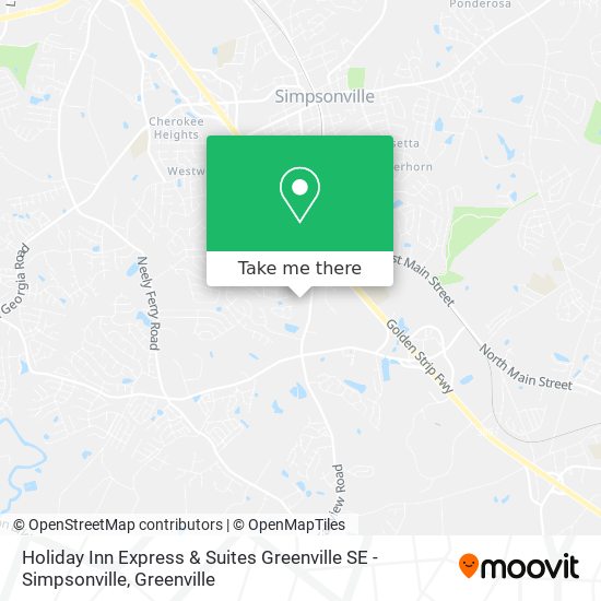 Mapa de Holiday Inn Express & Suites Greenville SE - Simpsonville