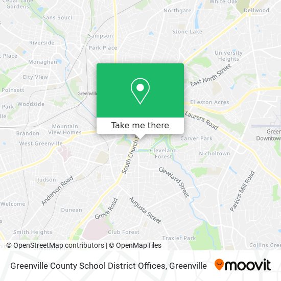 Greenville County School District Offices map