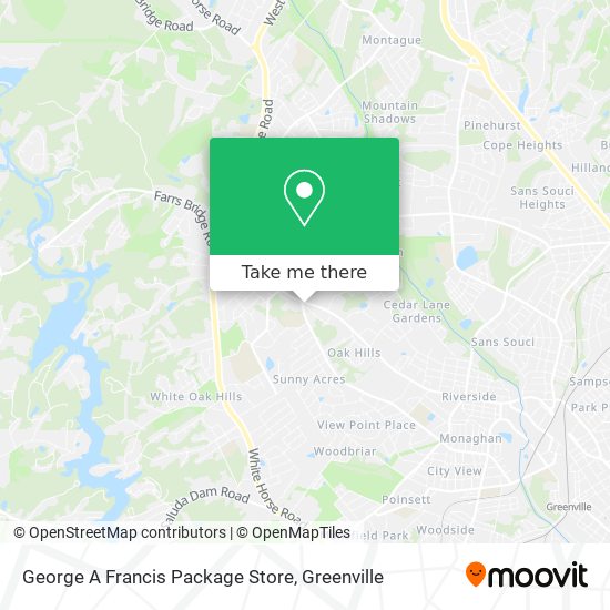 George A Francis Package Store map