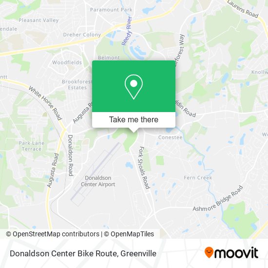 Donaldson Center Bike Route map