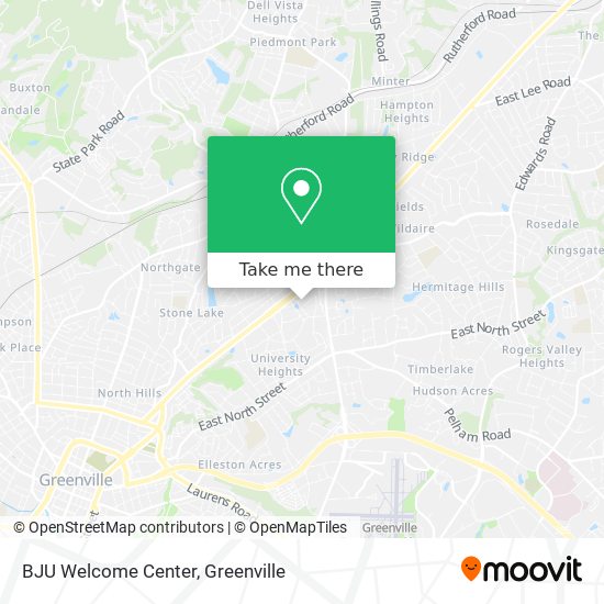 BJU Welcome Center map