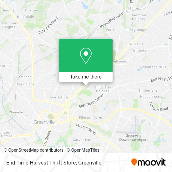 Mapa de End Time Harvest Thrift Store