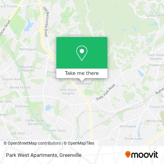 Park West Apartments map