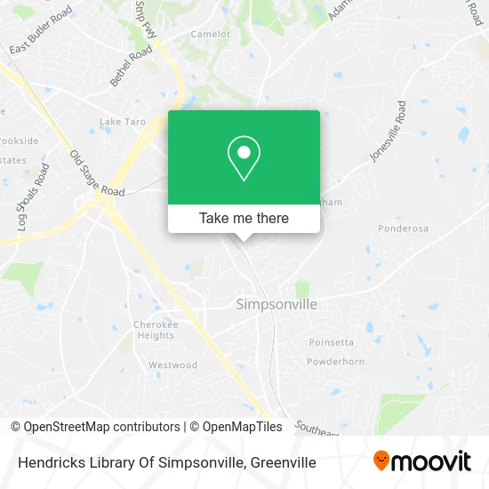 Hendricks Library Of Simpsonville map
