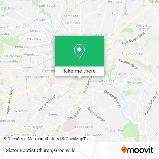 Slater Baptist Church map
