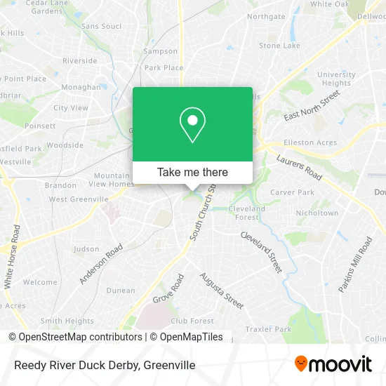 Reedy River Duck Derby map