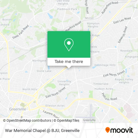 Mapa de War Memorial Chapel @ BJU