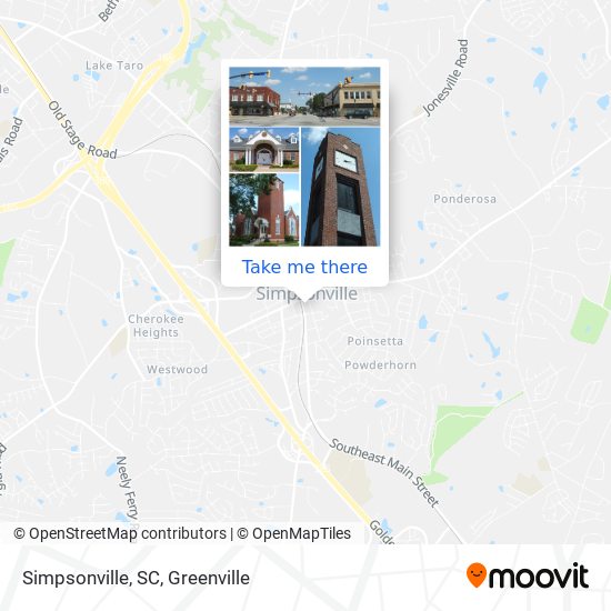 Simpsonville, SC map