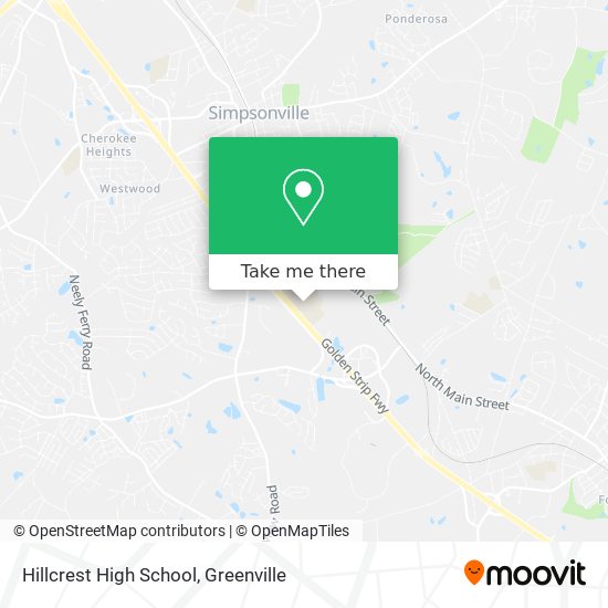 Hillcrest High School map