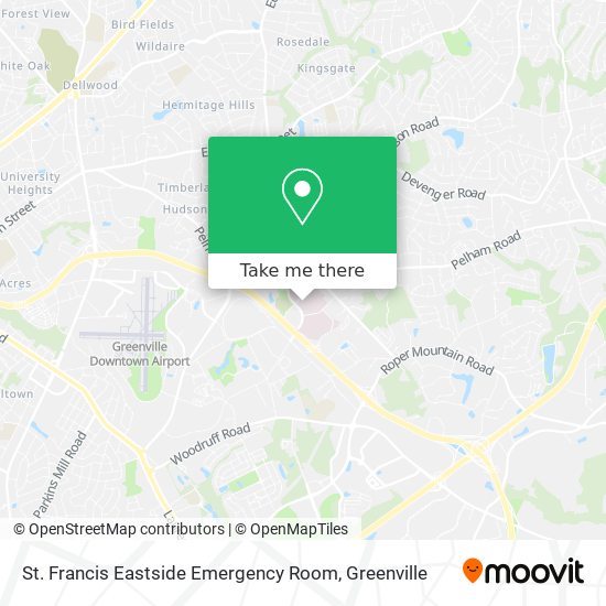 St. Francis Eastside Emergency Room map