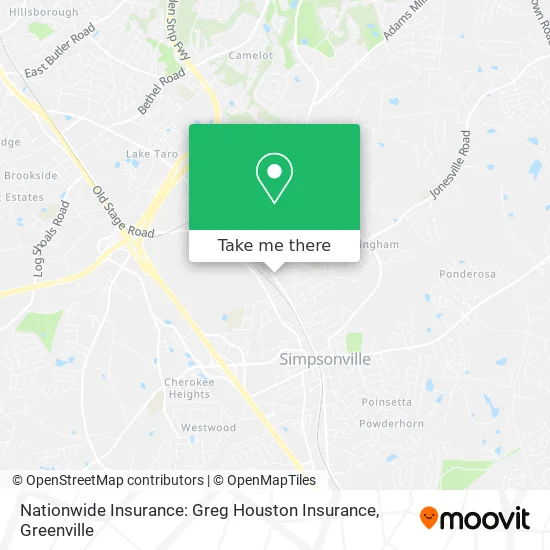Nationwide Insurance: Greg Houston Insurance map