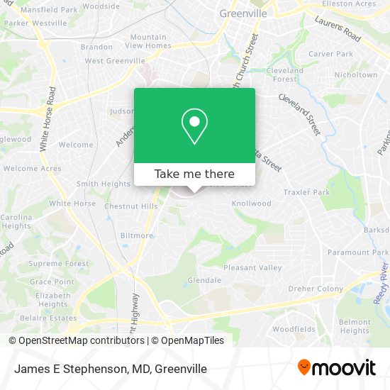 James E Stephenson, MD map