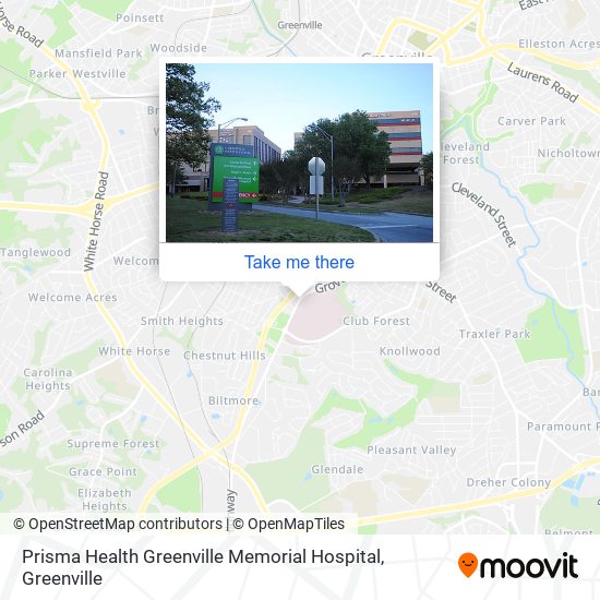 Prisma Health Greenville Memorial Hospital map