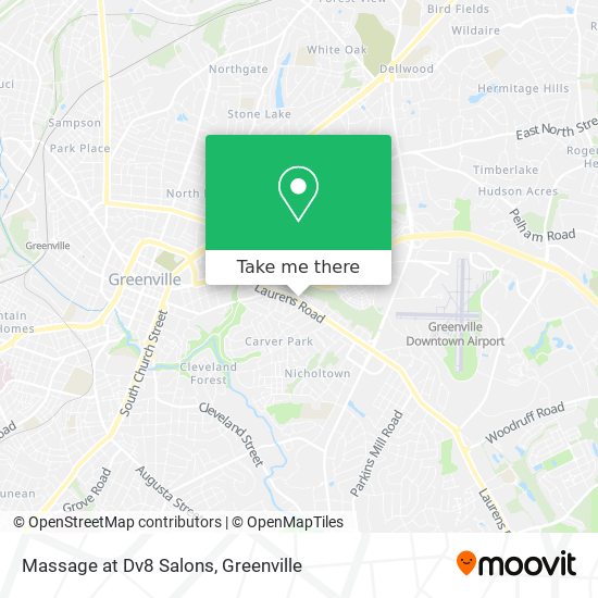 Massage at Dv8 Salons map