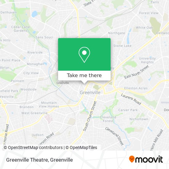 Mapa de Greenville Theatre