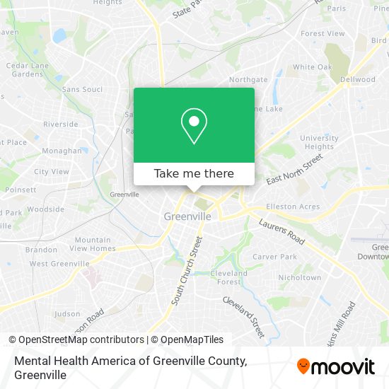 Mapa de Mental Health America of Greenville County