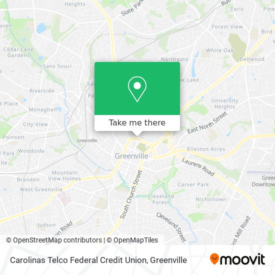 Mapa de Carolinas Telco Federal Credit Union