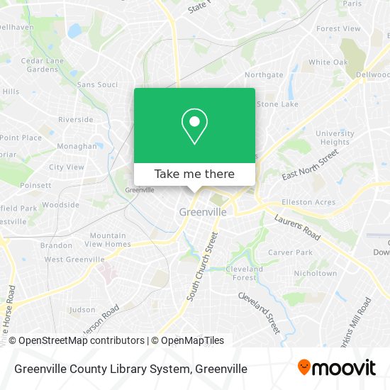 Mapa de Greenville County Library System