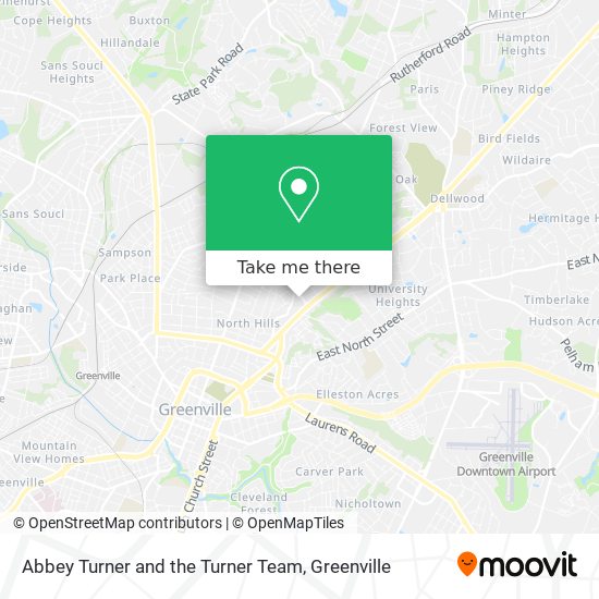 Abbey Turner and the Turner Team map